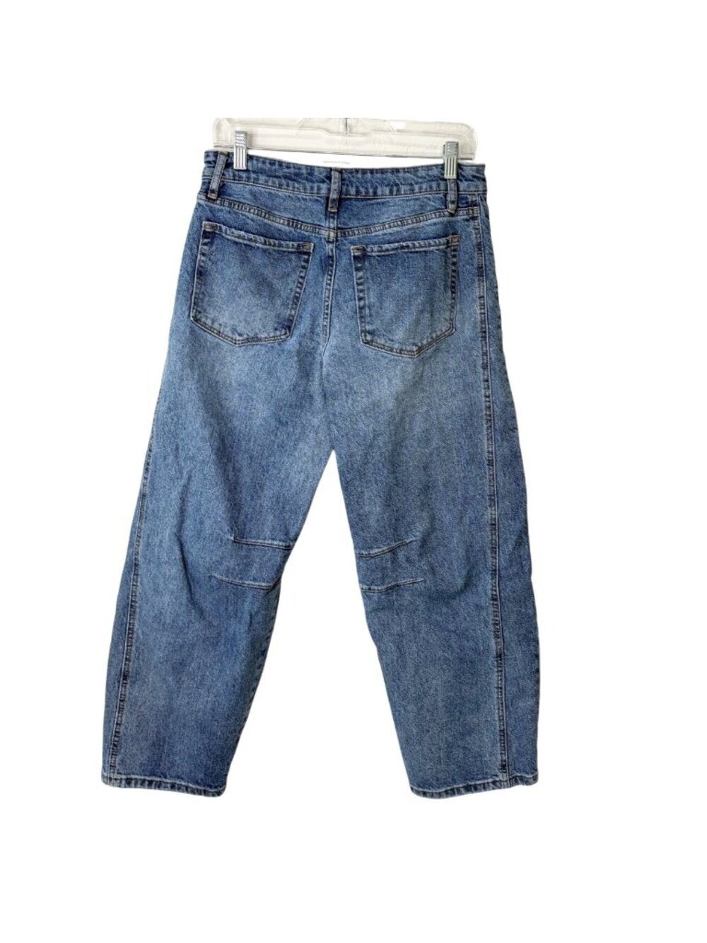 12th Tribe Womens Size 28 Muse Barrel Jeans Wide-Leg Denim Blue Size 28 - Picture 3 of 8